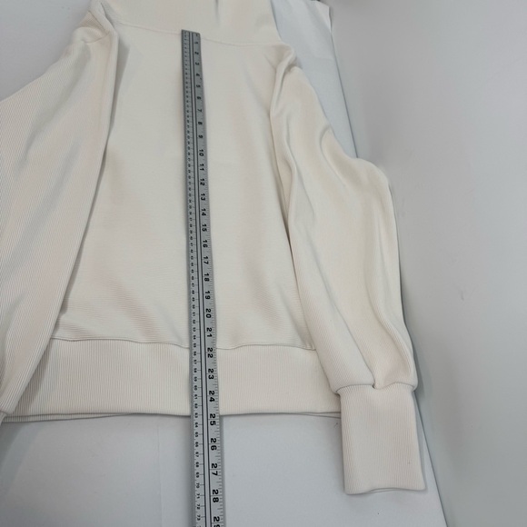 Varley  Vine Women's Size L Ivory Cream Half Zip Pullover Sweatshirt Quarter Zip - Picture 12 of 13